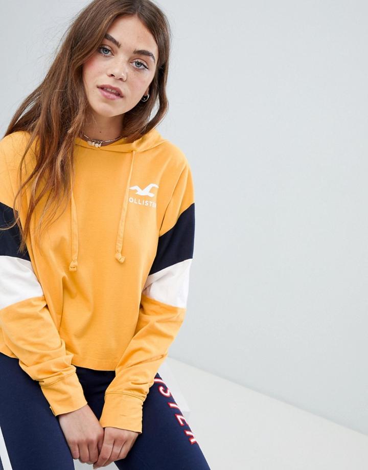 Hollister Logo Hoodie - Yellow