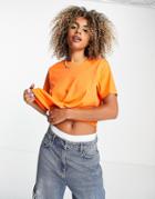 Weekday Essence T-shirt In Orange