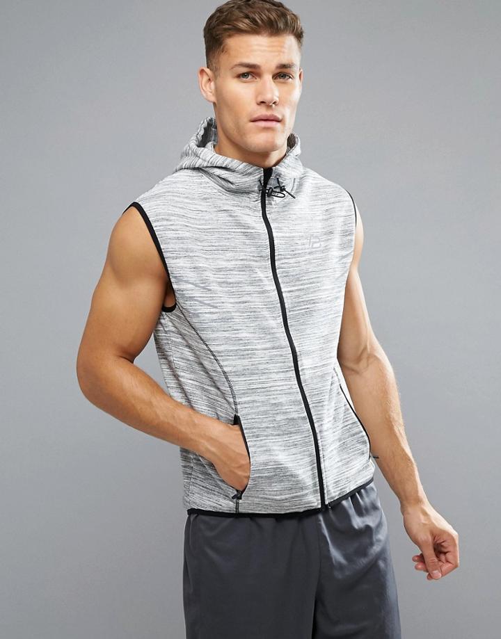Threadbare Active Chevron Gym Vest - Gray