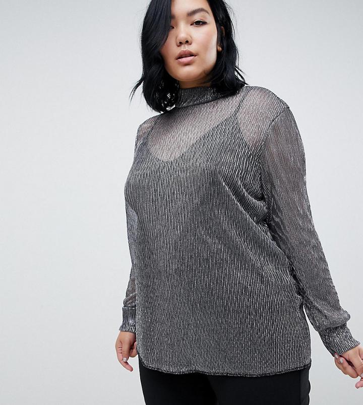 Junarose Highneck Textured Top
