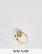 Rock N Rose August Semi Precious Peridot Birthstone Ring - Gold