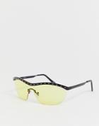 Asos Design Embellished Visor Sunglasses-multi