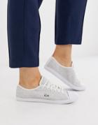 Lacoste Lace Up Sneakers In White