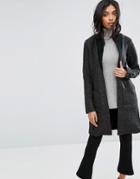 Y.a.s Well Soft Wool Blend Long Jacket - Gray