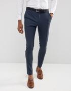 Selected Homme Super Skinny Suit Pants In Stretch In Navy - Navy