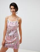 Ragyard Striped Sequin Mini Dress - Multi