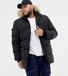 Good For Nothing Parka Coat In Black Exclusive To Asos - Black