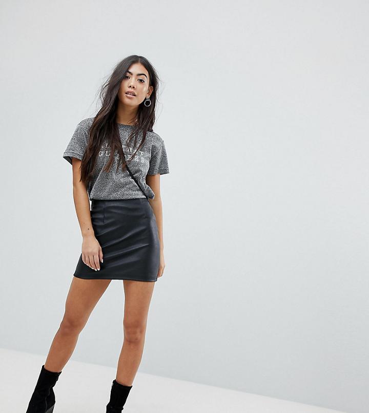 Asos Petite Sculpt Me Mini Skirt - Black