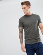 Asos Design T-shirt With Crew Neck In Organic Cotton - Green