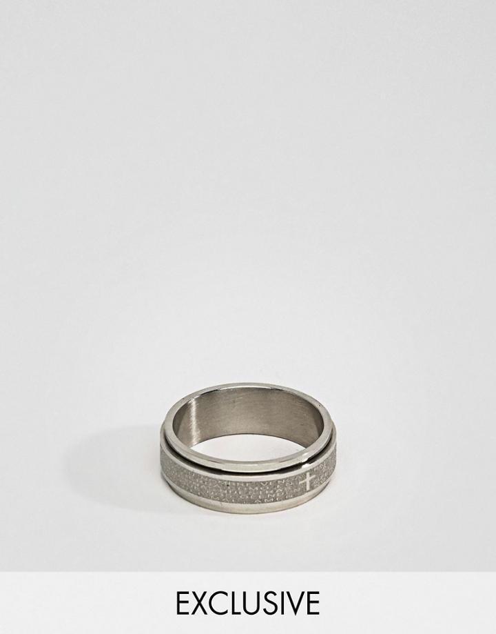 Seven London Engraved Ring Exclusive To Asos-silver