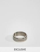 Seven London Engraved Ring Exclusive To Asos-silver