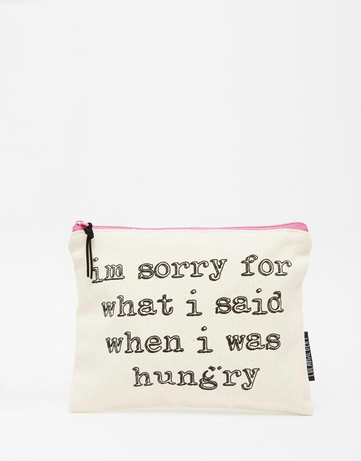 Lola & Gilbert I'm Sorry For What I Said Pouch - Cream