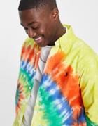 Polo Ralph Lauren Icon Logo Tie Dye Oxford Shirt Custom Regular Fit In Blue/green Multi