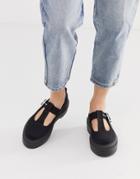 Asos Design Motivator Chunky Flat Shoes In Black - Black