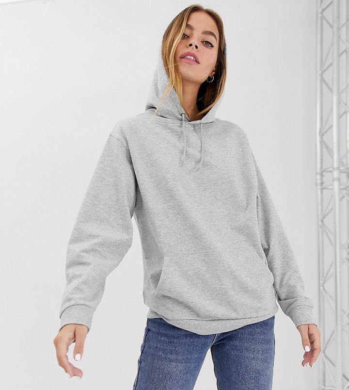 Asos Design Petite Ultimate Hoodie In Gray Marl - Gray
