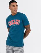 Asos Design T-shirt With City Print-blue