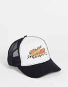 Asos Design Trucker Cap With Street Fighter Embroidery In Black