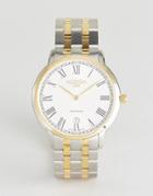 Roamer Watch With Gold Detail Stainless Steel Bracelet - Silver