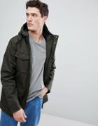 Brave Soul 4 Pocket Hooded Jacket - Green