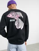 New Love Club Somethings Fishy Sweatshirt In Black