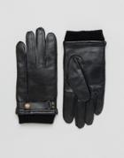 Dents Penrith Leather Glove In Black - Black