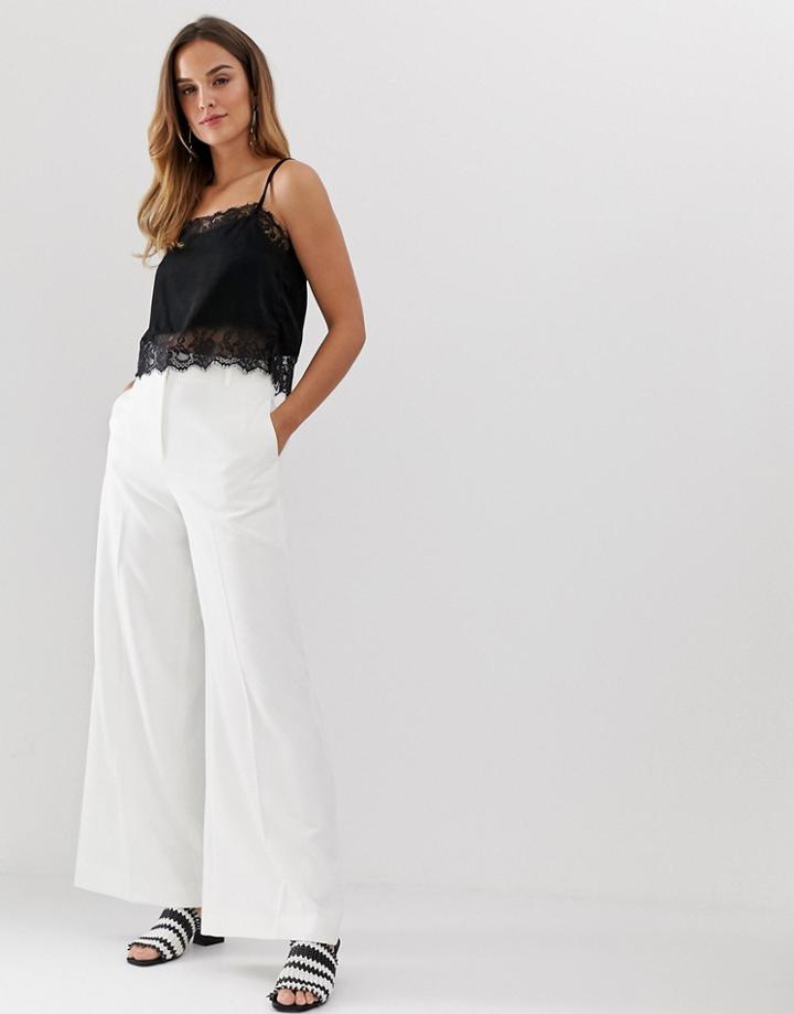French Connection Aria Tailored Flare Pants-white