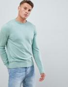 Burton Menswear Crew Neck Sweater In Green - Green
