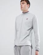 Fila White Line Quentin Long Sleeve T-shirt With High Neck In Gray - Gray