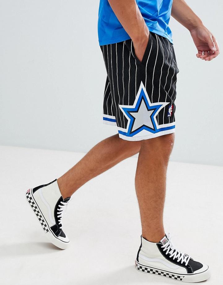 Mitchell & Ness Nba Orlando Magic Mesh Swingman Shorts In Black - Black
