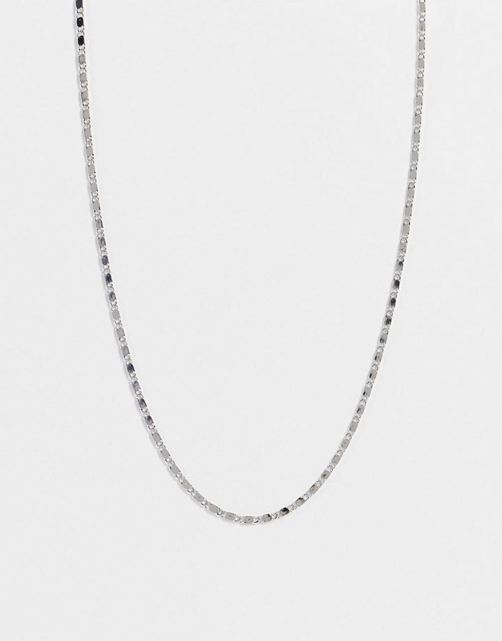 Designb Rhodium Chain Necklace In Silver