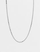 Designb Rhodium Chain Necklace In Silver