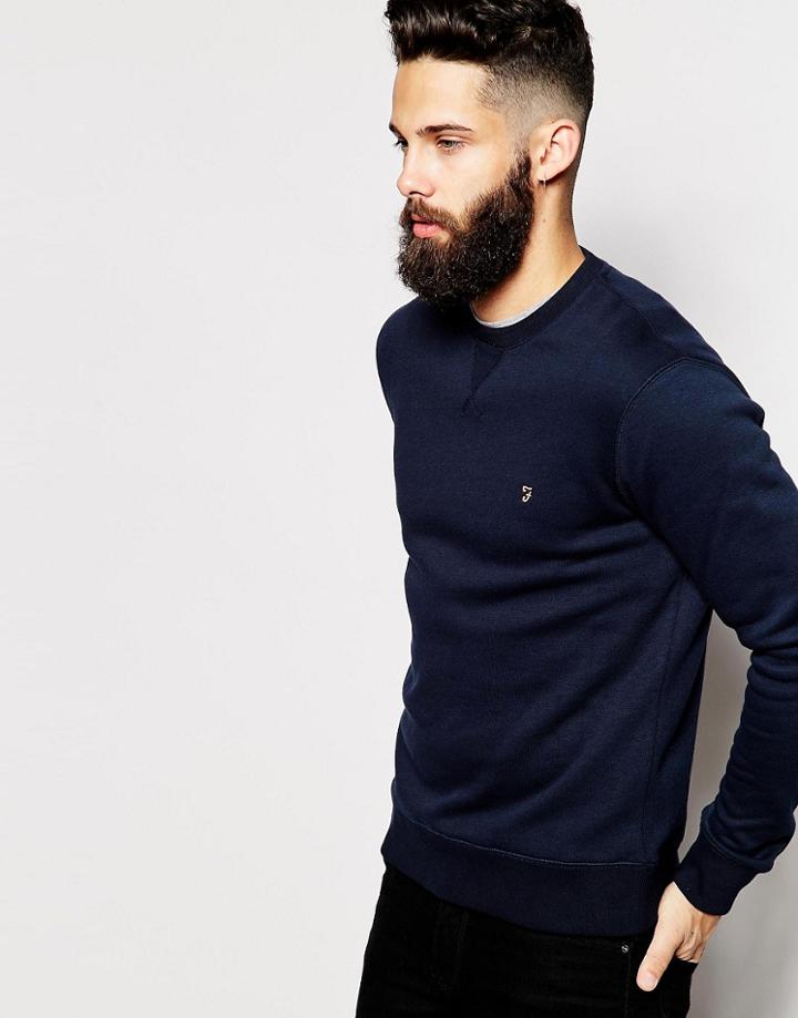 Farah Sweatshirt With F Logo - Blue