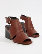 Asos Design Trissy Casual Heeled Sandals - Brown