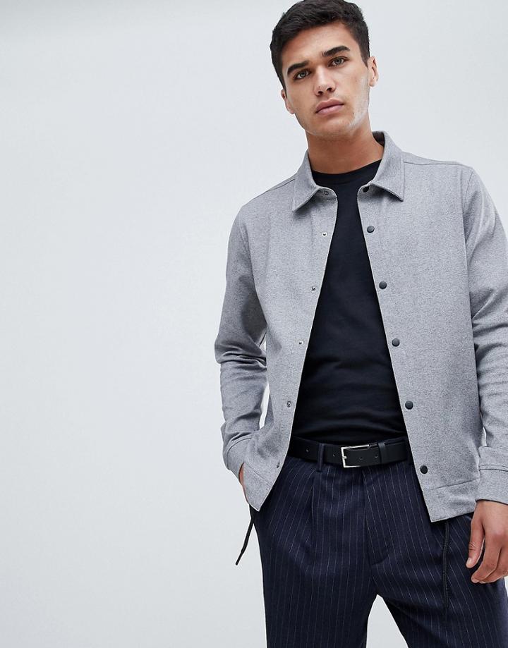 Jack & Jones Premium Jersey Coach Jacket - Gray