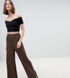 Reclaimed Vintage Inspired Wide Leg Pants In Tile Print-multi