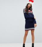 Asos Tall Holidays Co-ord Skirt In Fairisle - Multi