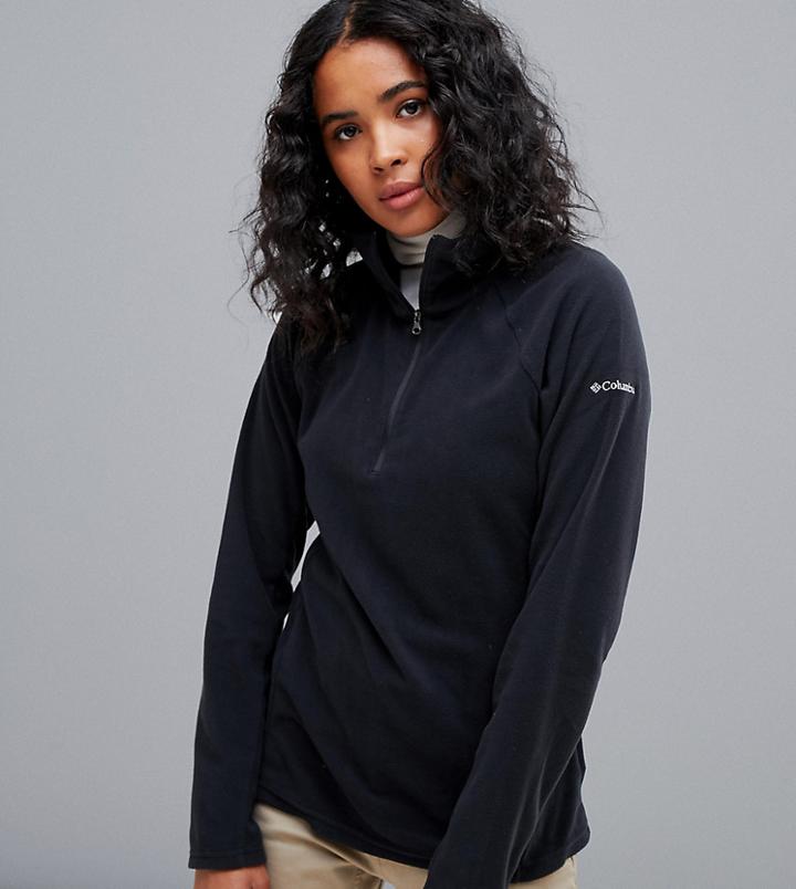 Columbia Glacial Iv Half Zip Fleece In Black - Black