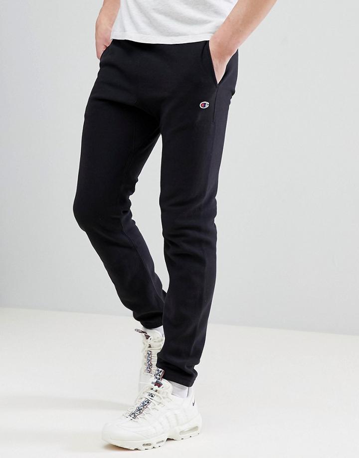 Champion Joggers With Small Logo In Black - Black