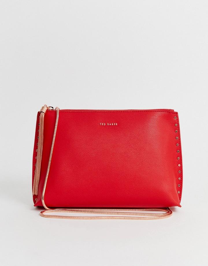 Ted Baker Tesssa Chain Tassel Evening Bag-red