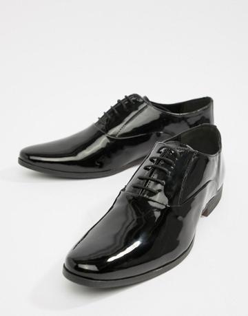 Kg By Kurt Geiger Patent Oxford Lace Up Shoes-black