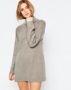 Asos Sweater Dress In Brushed Yarn With Alpaca - Multi