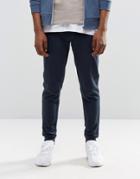 Asos Skinny Joggers In Navy - Total Eclipse