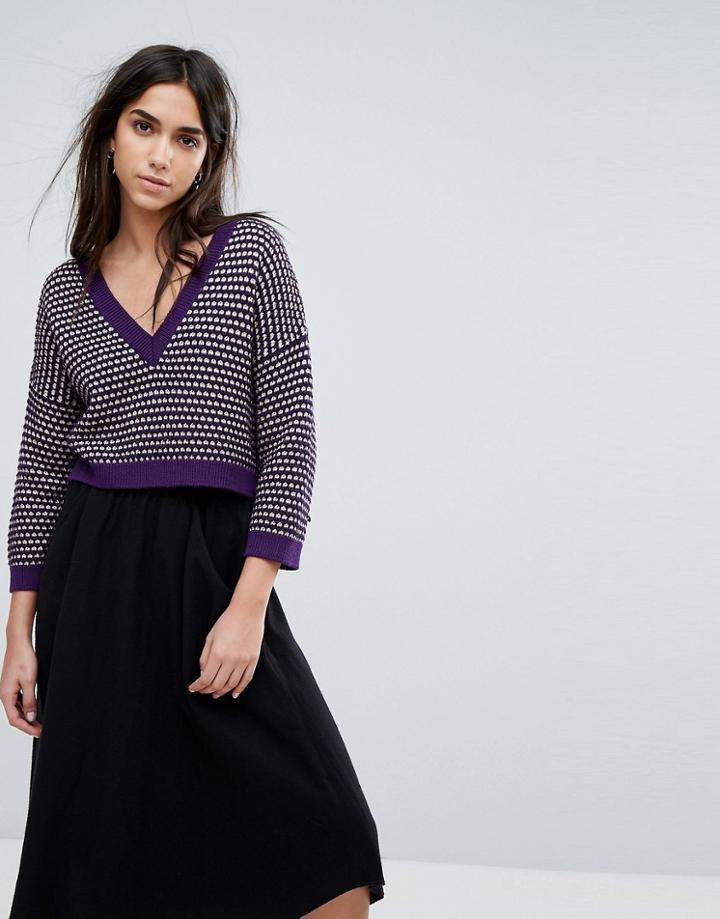 Max & Co Corvo V Neck Sweater - Multi