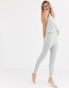 Asos Design Mix & Match Jersey Neon Lace Trim Legging-gray