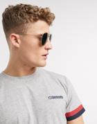 Lambretta Taped Arm T-shirt-grey