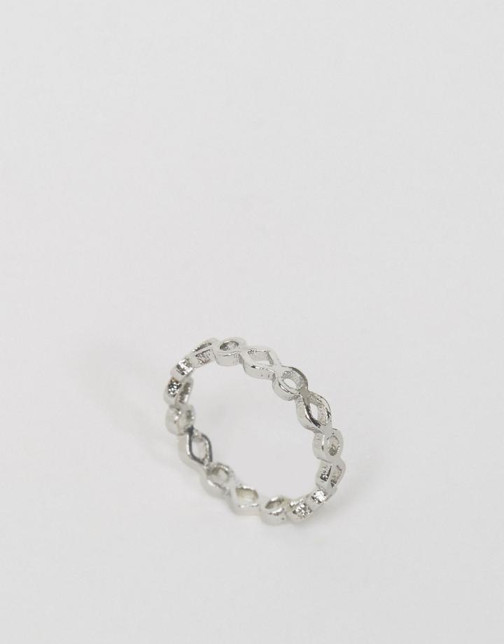 Asos Open Shapes Pinky Ring - Silver
