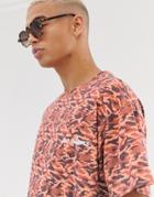 Due Diligence T-shirt In Camo Print-orange