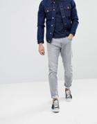 Esprit Slim Jeans In Light Gray Wash - Gray