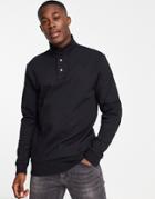 Only & Sons Snap High Neck Sweatshirt In Black - Part Of A Set