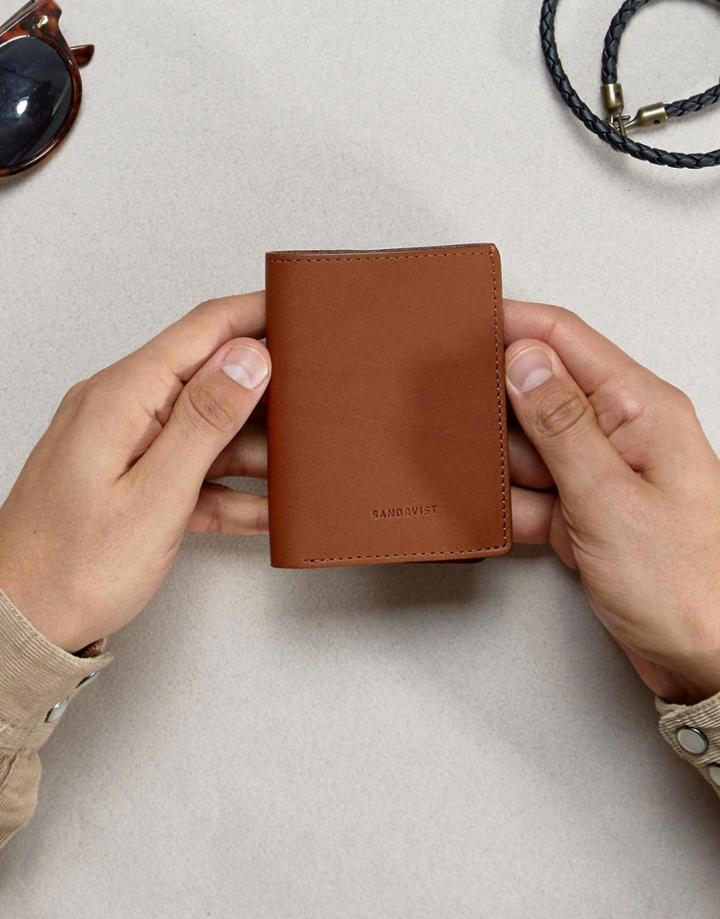 Sandqvist Dow Slim Wallet In Brown - Brown